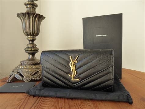 ysl monogram large flap wallet in glitter striped|YSL zipper wallet.